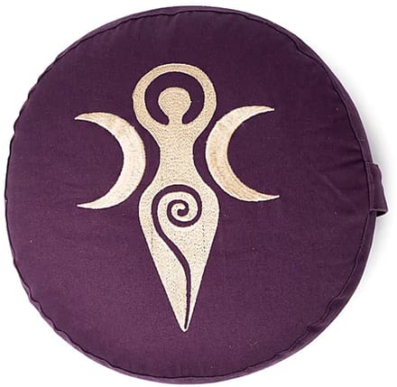 Meditatiekussen donkerpaars goddess biokatoen (OCS) – 33 cm x 17 cm