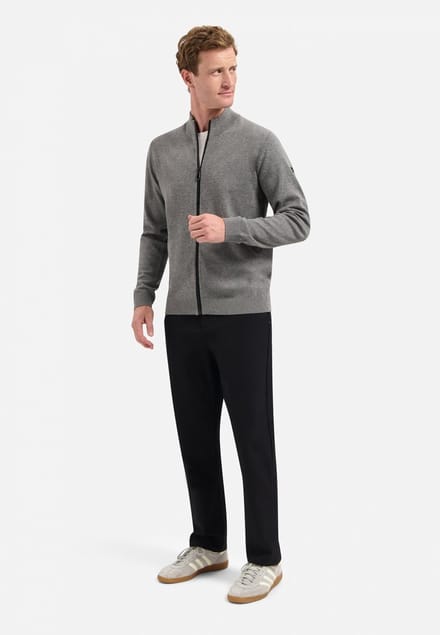 No Excess Cardigan 2 coloured melange grey melange