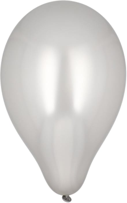 12x 10 Ballonnen Ø 25 cm zilver