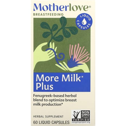 Motherlove, borstvoeding, More Milk Plus, 60 vloeibare capsules
