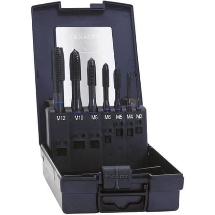 Exact 42305 Machinetapboorset 7-delig Metrisch M1, M4, M5, M6, M8, M10, M12 Rechtssnijdend DIN 371 HSS-E Model B 1 set(s)