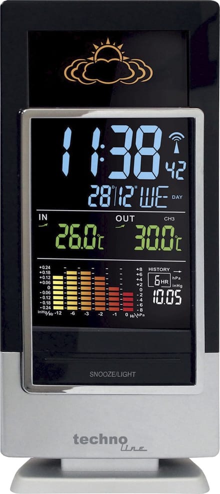 Technoline Weerstation WS 6520 Radiogestuurd Met thermometer en hygrometer Met 1 buitensensor