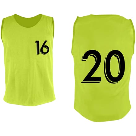 Genummerde chasuble van 16 tot 20 Sporti (x5)