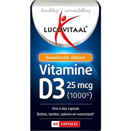 Lucovitaal Vitamine D3 - 25 microgram - 60 capsules - Voedingssupplementen