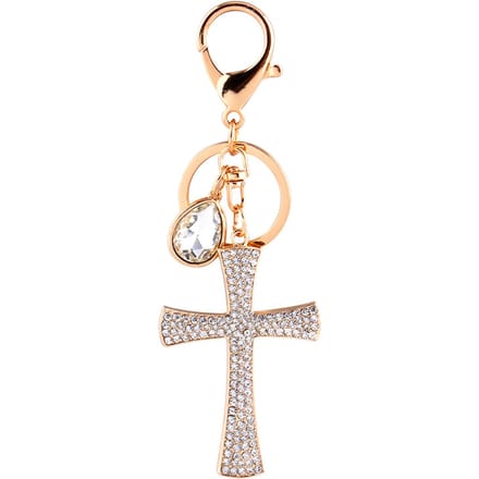 Kruis Kristal Strass Sleutelhanger Charm Hanger Portemonnee Tas Leuke Sleutelhanger HighQ beige