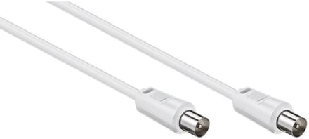 IEC (m) - IEC (m) coaxkabel / recht - wit - 2,5 meter