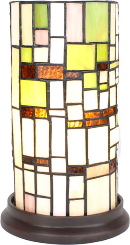 Lumilamp Tiffany Tafellamp Ø 15x26 cm Beige Groen Glas