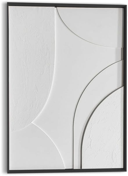Schilderij 3D Art Stille Structuur - wit - 70 x 50 - Hout - REINDERS