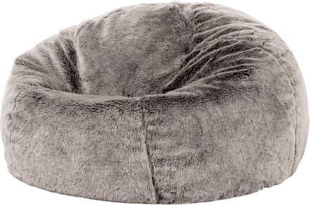 icon - Kingston Zitzak Fauteuil - Fluffy Pluche Imitatiebont - Grijs
