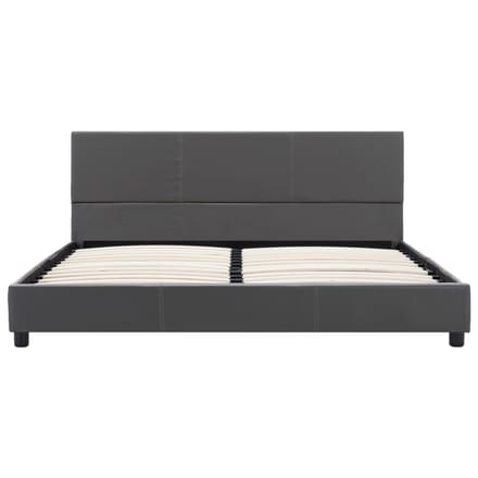 vidaXL - Bedframe - kunstleer - grijs - 160x200 - cm