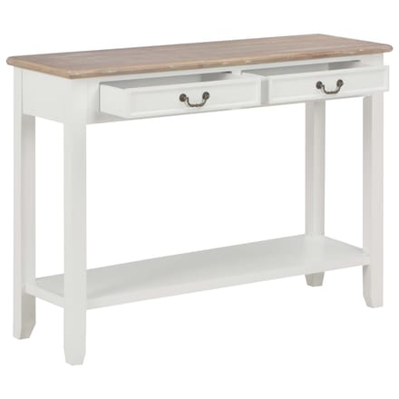 vidaXL - Wandtafel - 110x35x80 - cm - hout - wit