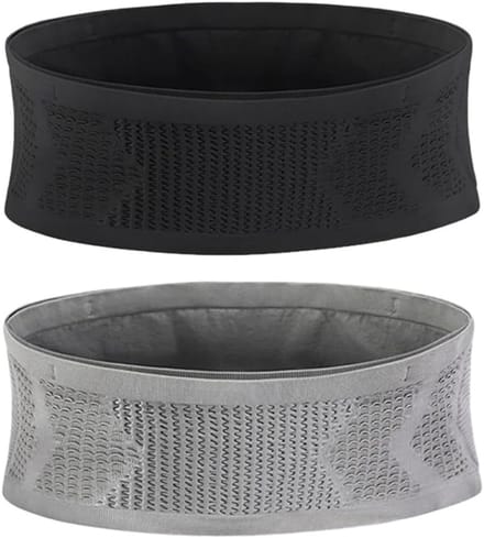 Hardloopaccessoires set met hardloopriem, telefoonhouder en tas in zwart en grijs voor optimale comfort en gemak