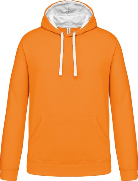 Kariban Hooded sweater met contrasterde capuchon K446 - Orange / White - M