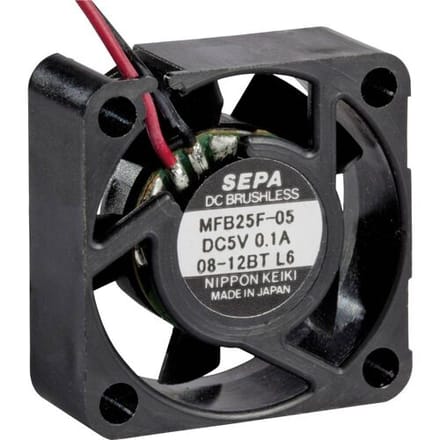 SEPA MFB25F05 Axiaalventilator 5 V/DC 4.2 m³/h (l x b x h) 25 x 25 x 10 mm
