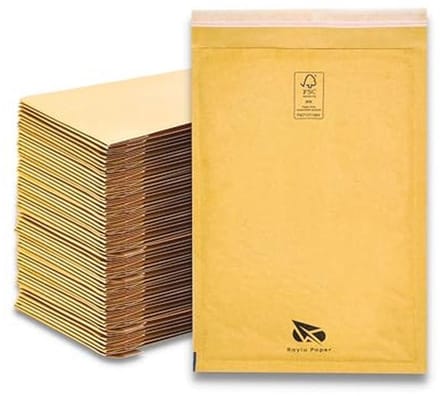 Gevoerde kraftbubble enveloppen - 100 stuks, 150 x 210 mm - Zelfklevend bruin