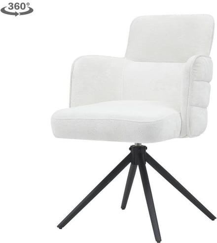 Tower Living - Rumo draaibare armstoel - ecru