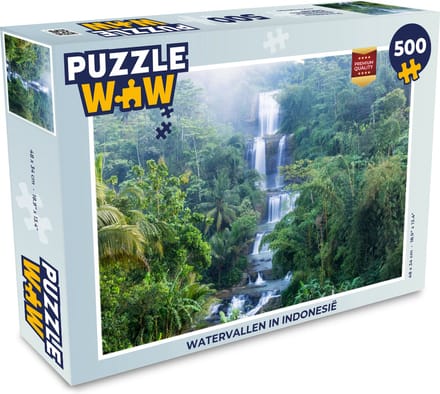 Puzzel Watervallen in Indonesië - Legpuzzel - Puzzel 500 stukjes