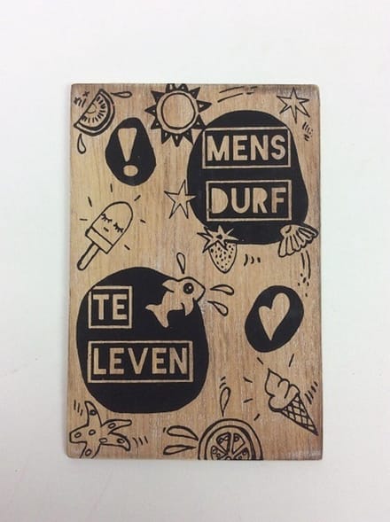 Postkaart Mens durf te leven