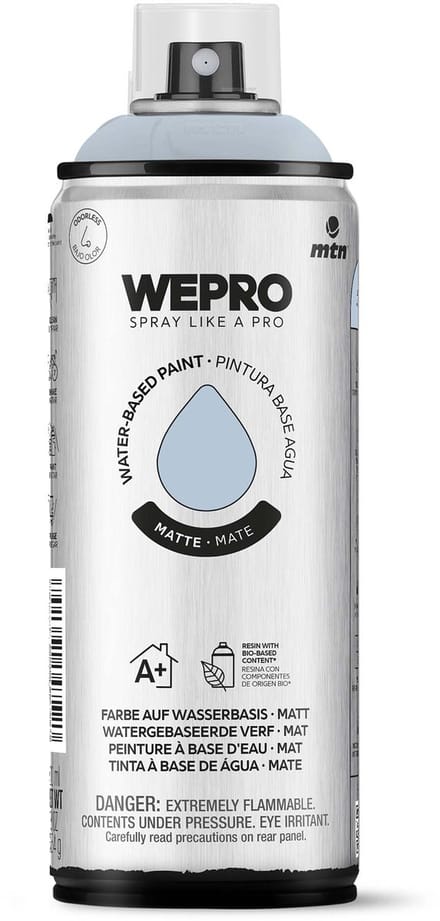 Spuitbus calm blauw mat MTN WEPRO WATER-BASED PAINT 400ML
