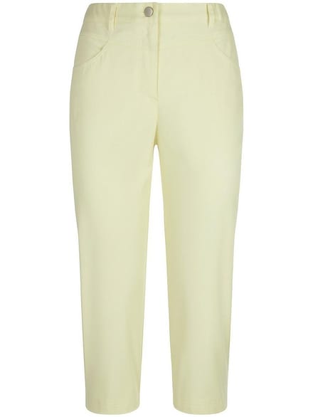 Comfort Fit capribroek Van Peter Hahn geel