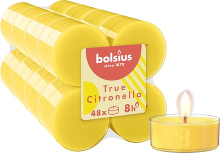 Bolsius - 48 Maxi Geurtheelichten - Citronella - Waxinelichten