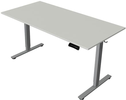 Zit-sta bureau Move New Base – Elektrisch bureau – 140 x 80 cm – Licht grijs