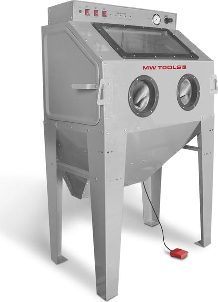 Professionele straalcabine 350 L met afzuiging en handpistool met vaste kop MW Tools CAT415
