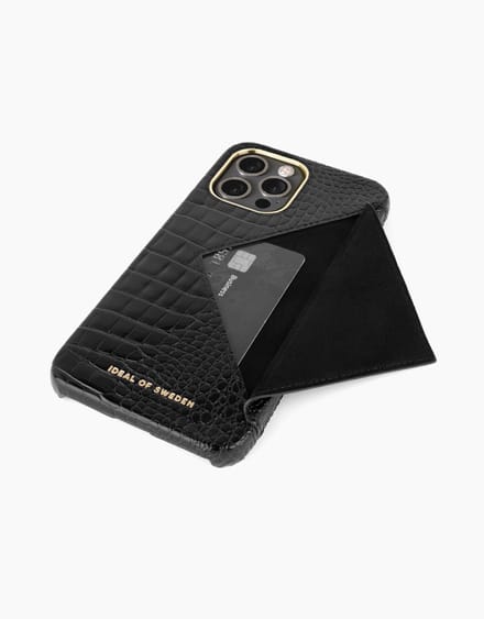 iDeal of Sweden Statement Case Flap Pocket voor iPhone 12 Pro Max Neo Noir Croco - Flap Pocket