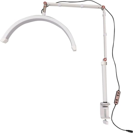 Halve Maan Invullicht met Desktop Klem 360 Graden Draaibaar Helderheid Kleurtemperatuur Instelbaar LED EU Plug white