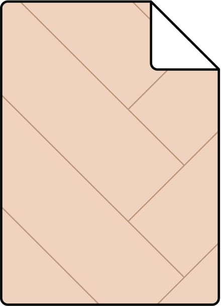 Proefstaal ESTAhome behang visgraat-motief terracotta roze - 26.5 x 21 cm - 139780-S