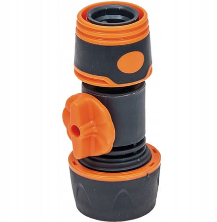 Slangkoppeling met regelklep 1/2"-1/2" ABS/PP YM5004E