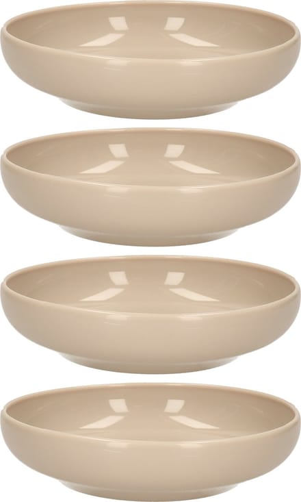 Plasticforte Kommetje/schaaltje - 8x - taupe - D16 x 4 cm - 520 ml - kunststof