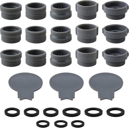 Dailygoods - Faucet Adapter Set - 3 Stuks Waterkraan Aerator met Afdichtring