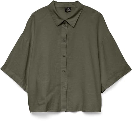 VERO MODA - VMLINN 2/4 SHORT SHIRT WVN NOOS - Dames - Blouses