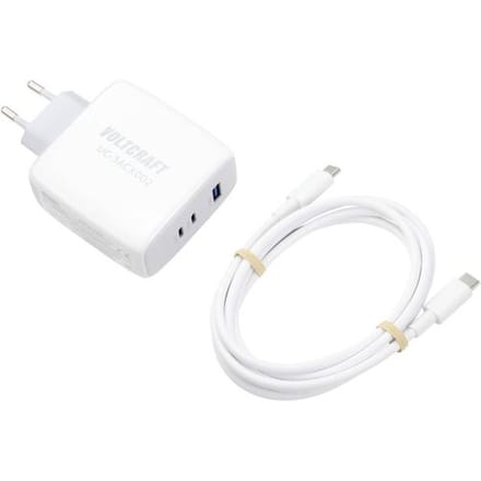 VOLTCRAFT UC-3ACX002 USB-oplader 100 W Binnen Uitgangsstroom (max.) 5 A 3 x 1x USB-A, 2x USB-C GaN