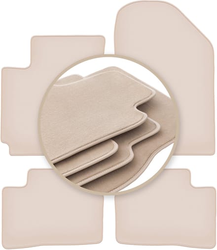 PREMIUM beige vloermatten voor: Kia Picanto II JE hatchback 2011-2017