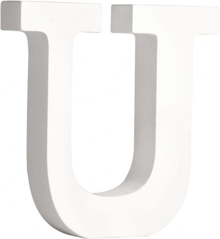 Houten letter U 11 cm