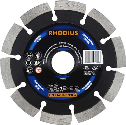Diamantschijf - 125*12 - Rhodius - Proline - 1 stuks - Diamant schijven