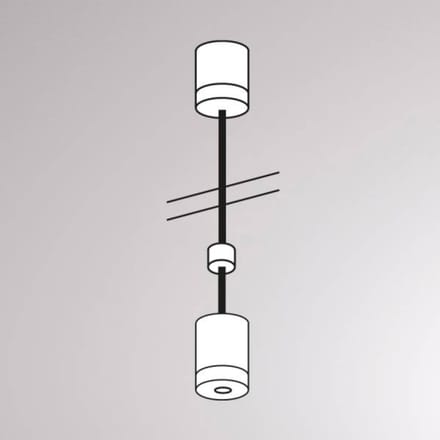 Molto Luce Afhanghoogte voor Volare rail, 100cm, zwart