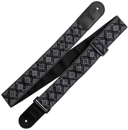 Richter Retro Black/Grey Jacquard Gitaarband - 1865