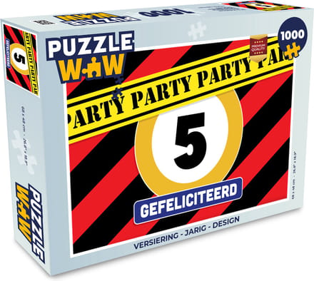 Puzzel Versiering - Jarig - Design - Legpuzzel - Puzzel 1000 stukjes volwassenen