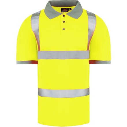 Dickies Hoge Zichtbaarheid Heren Geel Veiligheidspoloshirt