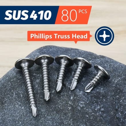Schroevenset 80 Stuks – Zelftappende Metaalschroeven – RVS – Assortiment Set – Voor Hout, Metaal en Kunststof