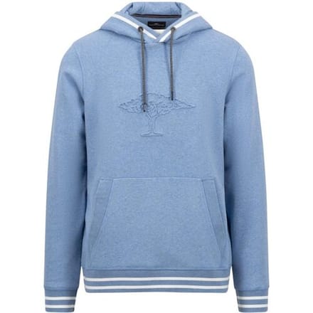 Fynch-Hatton Trui Sweat Hoodie Uni Color Logo Cloud Blue / male