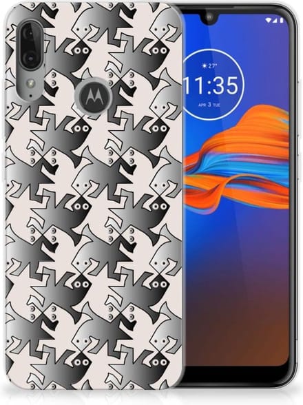 Motorola Moto E6 Plus TPU Hoesje Salamander Grey