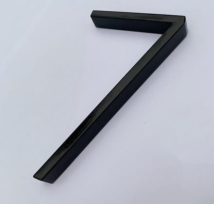 ***Zwart Modern Huisnummer - nr 7 - Zwevend Huisnummer 125mm - van Heble® ***