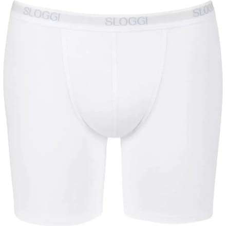 sloggi men Basic Heren Boxershort lange pijp - Wit - Maat S