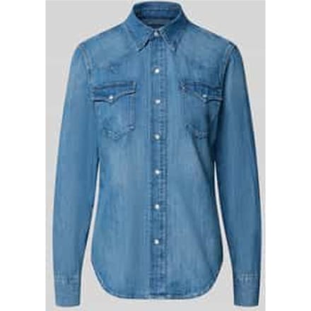 Regular fit Jeansblouse met borstzakken