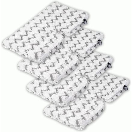 Set van 4 microvezelstoommopvervangingspads Mopaccessoires Rechthoekige wasbare vervanging 4 PCS grijs