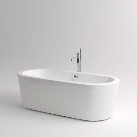 Clou Xo vrijstaande badmengkraan type 13, met handdouche, chroom